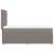 Pat box spring cu saltea, gri taupe, 90x190 cm, textil GartenMobel Dekor