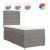 Pat box spring cu saltea, gri taupe, 90x190 cm, textil GartenMobel Dekor