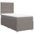 Pat box spring cu saltea, gri taupe, 90x190 cm, textil GartenMobel Dekor