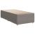 Pat box spring cu saltea, gri taupe, 90x190 cm, textil GartenMobel Dekor