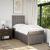 Pat box spring cu saltea, gri taupe, 90x190 cm, textil GartenMobel Dekor