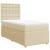 Pat box spring cu saltea, crem, 90x190 cm, textil GartenMobel Dekor