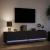 Dulap TV de perete cu lumini LED, negru, 180x31x38 cm GartenMobel Dekor