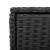 Masă laterală grădină blat sticlă negru 58x27,5x55 cm poliratan GartenMobel Dekor