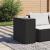 Masă laterală grădină blat sticlă negru 58x27,5x55 cm poliratan GartenMobel Dekor