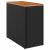 Masă laterală de grădină blat lemn negru 58x27,5x55cm poliratan GartenMobel Dekor