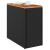 Masă laterală de grădină blat lemn negru 58x27,5x55cm poliratan GartenMobel Dekor