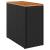 Masă laterală de grădină blat lemn negru 58x27,5x55cm poliratan GartenMobel Dekor