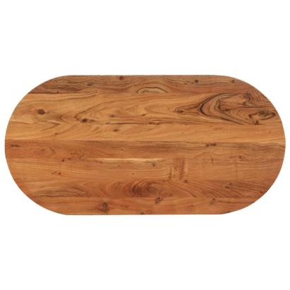 Blat de masă oval, 100x50x2,5 cm, lemn masiv de acacia GartenMobel Dekor