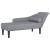 Șezlong cu perne, gri deschis, material textil GartenMobel Dekor