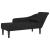 Șezlong cu perne, negru, material textil GartenMobel Dekor