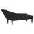 Șezlong cu perne, negru, material textil GartenMobel Dekor