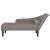 Șezlong cu perne, gri taupe, material textil GartenMobel Dekor