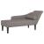 Șezlong cu perne, gri taupe, material textil GartenMobel Dekor