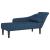 Șezlong cu perne, albastru, material textil GartenMobel Dekor