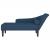 Șezlong cu perne, albastru, material textil GartenMobel Dekor
