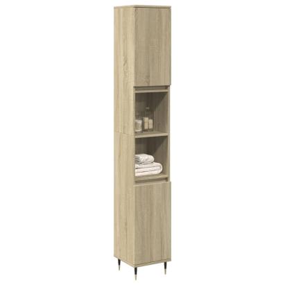 Dulap de baie, stejar sonoma, 30x30x190 cm, lemn prelucrat GartenMobel Dekor