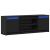 Dulap TV cu LED, negru, 139,5x34x50 cm, lemn prelucrat GartenMobel Dekor