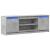 Dulap TV cu LED, gri beton, 139,5x34x50 cm, lemn prelucrat GartenMobel Dekor