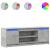 Dulap TV cu LED, gri beton, 139,5x34x50 cm, lemn prelucrat GartenMobel Dekor