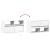 Comodă TV de perete cu lumini LED, alb, 80x31x45 cm GartenMobel Dekor