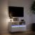 Comodă TV de perete cu lumini LED, alb, 80x31x45 cm GartenMobel Dekor