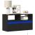 Dulap TV de perete cu lumini LED negru 80x31x45 cm GartenMobel Dekor