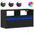 Dulap TV de perete cu lumini LED negru 80x31x45 cm GartenMobel Dekor