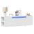 Dulap TV de perete cu lumini LED, alb, 135x31x39,5 cm GartenMobel Dekor