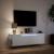 Dulap TV de perete cu lumini LED, alb, 135x31x39,5 cm GartenMobel Dekor
