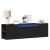 Dulap TV de perete cu lumini LED, negru, 135x31x39,5 cm GartenMobel Dekor