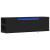 Dulap TV de perete cu lumini LED, negru, 135x31x39,5 cm GartenMobel Dekor