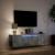Dulap TV de perete cu lumini LED, gri beton, 135x31x39,5 cm GartenMobel Dekor