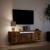 Comodă TV perete cu lumini LED, stejar fumuriu, 135x31x39,5 cm GartenMobel Dekor