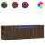 Comodă TV de perete cu lumini LED, stejar maro, 135x31x39,5 cm GartenMobel Dekor