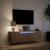 Comodă TV de perete cu lumini LED, stejar maro, 135x31x39,5 cm GartenMobel Dekor