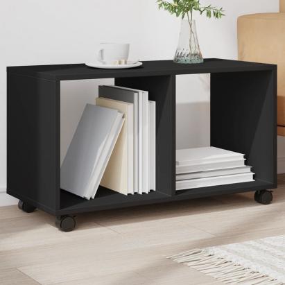 Dulap cu roți, negru, 72x33x42,5 cm, lemn prelucrat GartenMobel Dekor