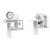 Rafturi de perete, 2 buc., alb, 38x12x38 cm, lemn prelucrat GartenMobel Dekor