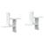Rafturi de perete, 2 buc., alb, 38x12x38 cm, lemn prelucrat GartenMobel Dekor