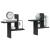Rafturi de perete, 2 buc., negru, 38x12x38 cm, lemn prelucrat GartenMobel Dekor