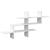 Raft de perete, alb, 124,5x18x60,5 cm, lemn prelucrat GartenMobel Dekor