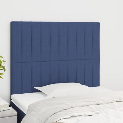Tăblii de pat, 2 buc, albastru, 100x5x78/88 cm, textil GartenMobel Dekor