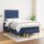 Pat box spring cu saltea, albastru, 120x200 cm, textil GartenMobel Dekor