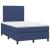 Pat box spring cu saltea, albastru, 120x200 cm, textil GartenMobel Dekor