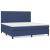 Pat box spring cu saltea, albastru, 200x200 cm, textil GartenMobel Dekor