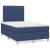 Pat box spring cu saltea, albastru, 120x200 cm, textil GartenMobel Dekor
