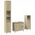 Set mobilier de baie, 3 piese, stejar sonoma, lemn prelucrat GartenMobel Dekor