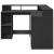 Birou cu lumini LED, negru, 130x130x91 cm, lemn prelucrat GartenMobel Dekor
