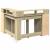 Birou cu lumini LED stejar sonoma 130x130x91 cm, lemn prelucrat GartenMobel Dekor