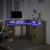 Birou cu lumini LED stejar sonoma 130x130x91 cm, lemn prelucrat GartenMobel Dekor